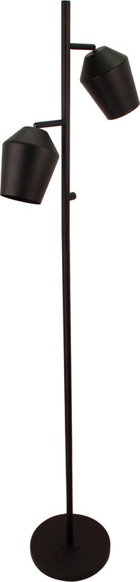 Chericoni Tavola - Vloerlamp - 153 cm hoog - 2 lichts - Zwart