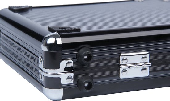 Coffret De Poker Complet Philos - Mallette Aluminium Avec 300 Jetons, 2 Jeux De Cartes, 5 Dés, Boutons - 39 X 21 X 7 Cm