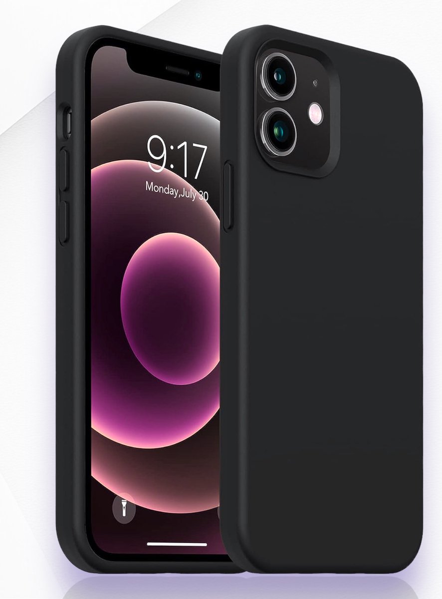 iPhone 12 mini hoesje Silicon Zwart! Ontdek de Luxe en Kracht Bescherming, Maximaal Stevig Hoesje van Premium Kwaliteit.