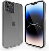 Coverzs telefoonhoesje geschikt voor Apple iPhone 14 hoesje clear soft case camera cover - transparant hoesje met gekleurde rand - transparant
