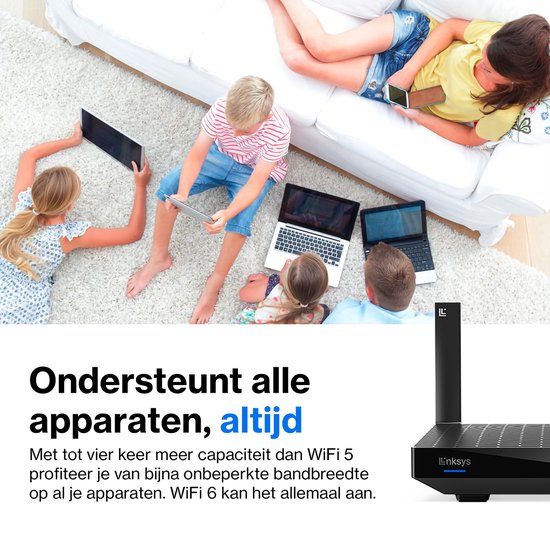 Linksys MR5500 Hydra 6 Pro - Routeur - Mesh WiFi 6 - Double bande – Contrôle Parental – 5400 Mb/s - Noir
