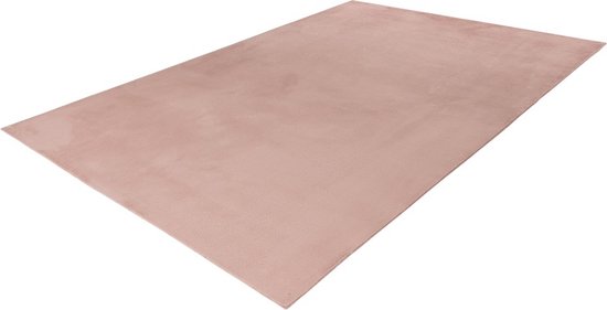 Lalee Loft - Vloerkleed - Tapijt – Karpet - laagpolig - Superzacht - effen Fluffy - wasbaar - met antislip- rabbit- 200x290 cm Pink baby roze