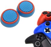 Gadgetpoint | Gaming Thumbgrips | Performance Antislip Thumbsticks | Joystick Cap Thumb Grips | Accessoires geschikt voor Playstation PS4 PS5 & Xbox & Nintendo Pro Controller | Blauw met rode cirkel