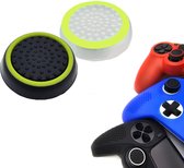Gadgetpoint | Gaming Thumbgrips | Performance Antislip Thumbsticks | Joystick Cap Thumb Grips | Accessoires geschikt voor Playstation PS4 PS5 & Xbox & Nintendo Pro Controller | Wit Lichtgroen/Zwart Lichtgroen