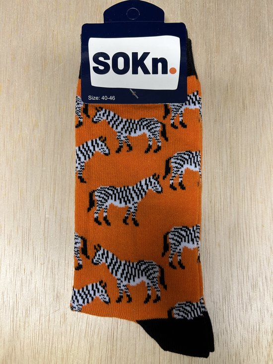 SOKn. Trendy sokken *ZEBRA'S* maat 40-46 (ook leuk om kado te geven !)