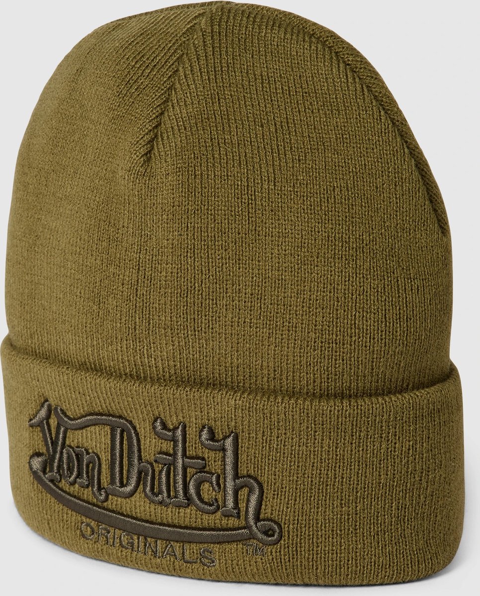 Von Dutch Beanie - Winter '23 Collection - Khaki - Muts Heren - Muts Dames  - Mutsen | bol.