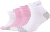 Skechers 4PPK Girls Mesh Ventilation Quarter Socks SK42042-1001, voor meisje, Roze, Sokken, maat: 27-30