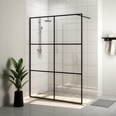 The Living Store Inloopdouchescherm - Douchewand - 139-140x195 cm - Verstelbaar frame - ESG-glas - Transparant