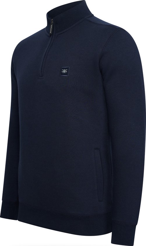 Cappuccino Italia - Heren Sweaters Zip Sweater Navy - Blauw - Maat L