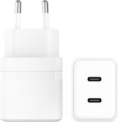 Adaptateur USB C 2 ports - Chargeur iPhone - Chargeur rapide iPhone 15 - Chargeur USB C - Adaptateur USB C - Chargeur USB C - 33W - Universel