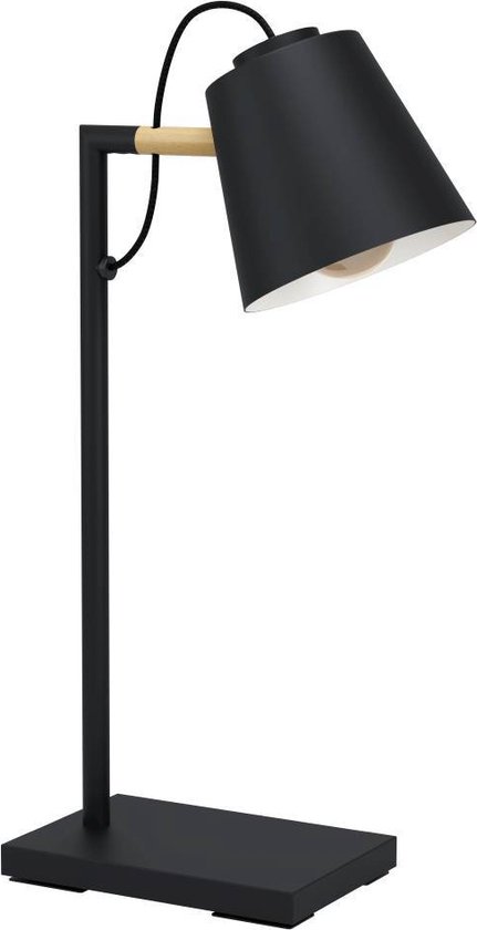 EGLO Lacey tafellamp/bureaulamp - E14(excl) - Hout - Zwart/Bruin