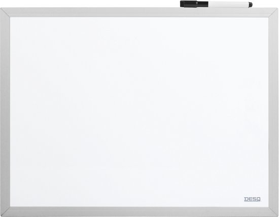 Desq - Whiteboard - Magnetisch - Wit - Aluminium omlijsting - 30 x 40 cm - Desq