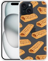Cazy Hoesje geschikt voor iPhone 15 Frikandelbroodjes