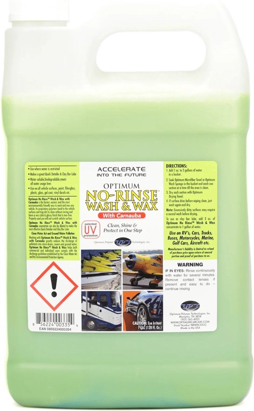 Optimum No Rinse Car Wash & Wax 3800ml bol