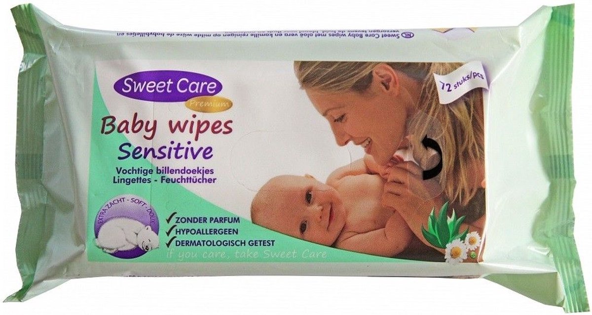 Goedkoopste Sweetcare Babydoekjes Billendoekjes Sensitive 12x72st