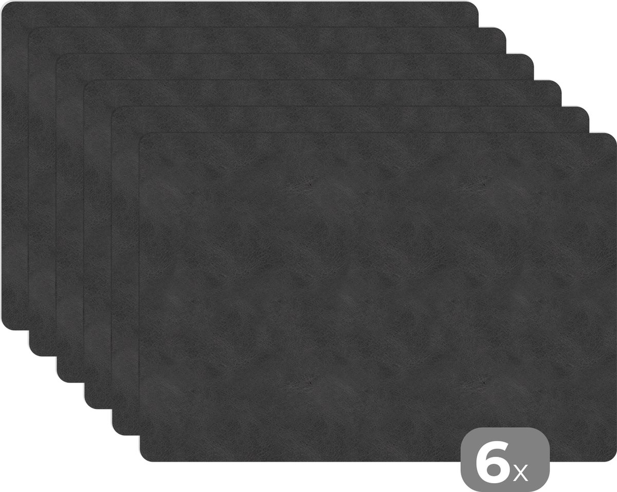 Placemats - Leer - Dierenhuid - Structuur - Placemat - 45x30 cm - 6 stuks - Keuken decoratie