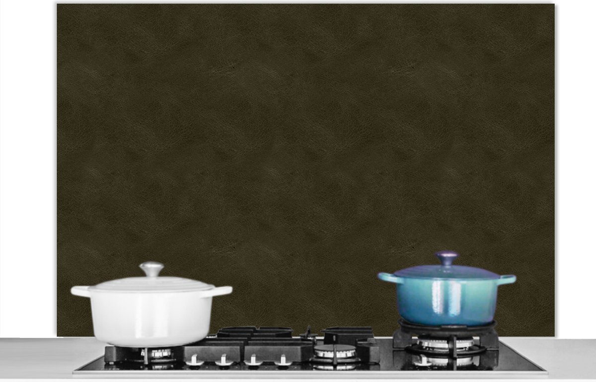 Spatscherm keuken - Leer - Groen - Dierenhuid - Structuur - Muurbeschermer - 120x80 cm - Spatwand