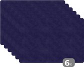 Placemats - Leer - Blauw - Keuken - Placemat - 45x30 cm - 6 stuks - Bakken - Tafelonderzetter
