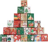 Adventskalender zelf vullen - Adventskalender - Adventskalender leeg - Adventskalender Kerstmis - 7 x 7 cm