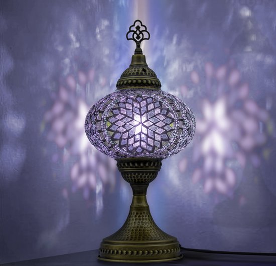 VALVELLO Lampe en mosaïque faite à la main, veilleuse, Lampes de table  décorative