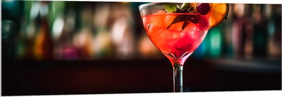 Acrylglas - Drankje - Alcohol - Cocktail - Bar - Fruit - 150x50 cm Foto op Acrylglas (Wanddecoratie op Acrylaat)
