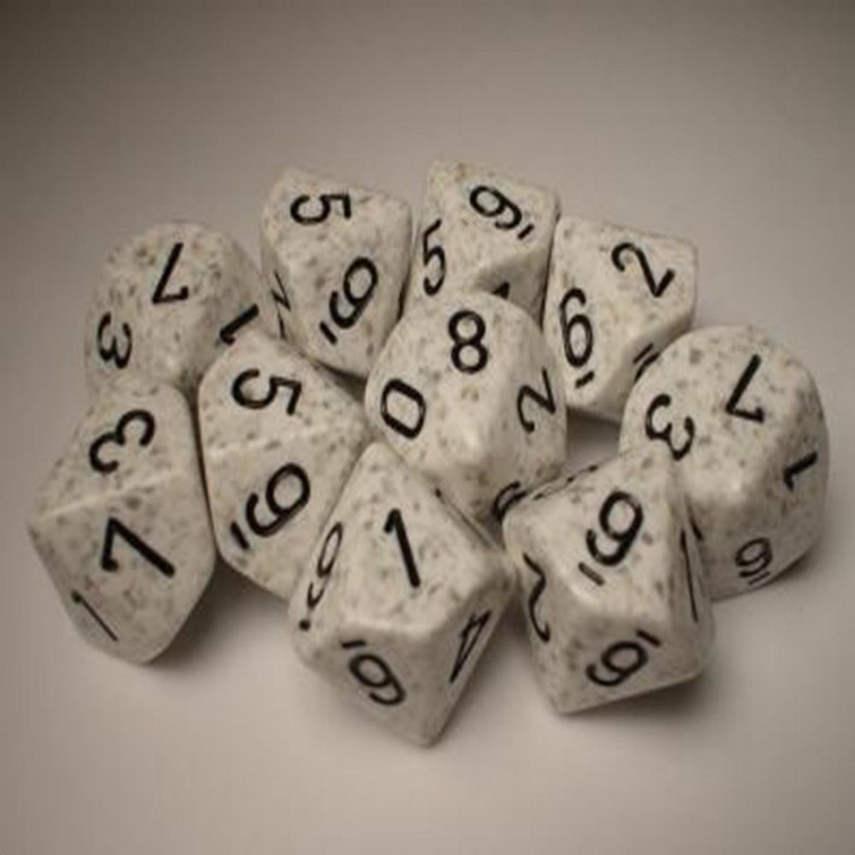 Chessex Arctic Camo Gespikkeld D10 Dobbelsteen Set (10 stuks)