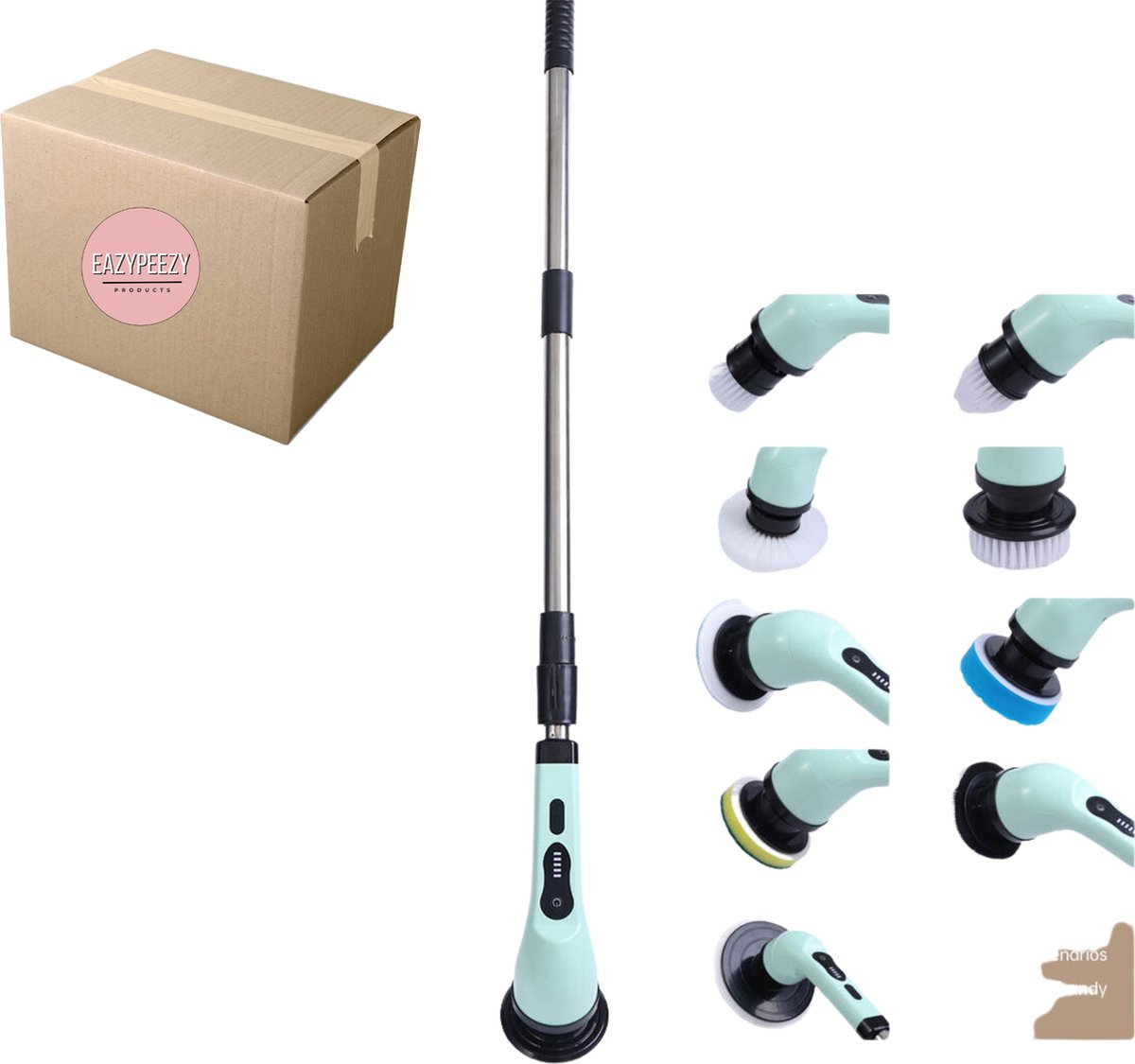 Goedkoopste EazyPeezy™ Schoonmaak Borstel Elektrisch - Badkamer Schrobber - Badkamer Schoonmaak Borstel - Elektrische Borstel voor het Schoonmaken van Badkamer - Elektrische Badkamer Schrobber