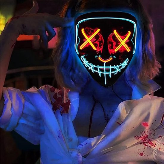 Masque d'Halloween - Masque LED - Masque avec lumière - Vêtements de fête -  Vêtements... | bol