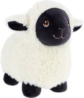 Keel Toys pluche schaap/lammetje knuffeldier - wit/zwart - lopend - 25 cm - Luxe Eco kwaliteit knuffels