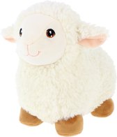 Keel Toys pluche schaap/lammetje knuffeldier - wit - lopend - 18 cm - Luxe Eco kwaliteit knuffels