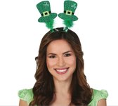 Fiestas St. Patricks day verkleed diadeem/haarband - groen - Ierland thema feest accessoires