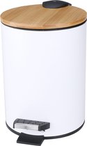 Faseras Prullenbak 5 Liter Set van 2 - Zwarte Badkamer Pedaalemmer - Kleine Prullenbak - Toilet Vuilnisbak - 22 x 22 x 25,5 cm