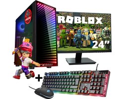 ScreenON - Gaming Set - Roblox Bee Wrangler Hero - V1 (GamePC + 24 Inch Monitor + Toetsenbord + Muis)