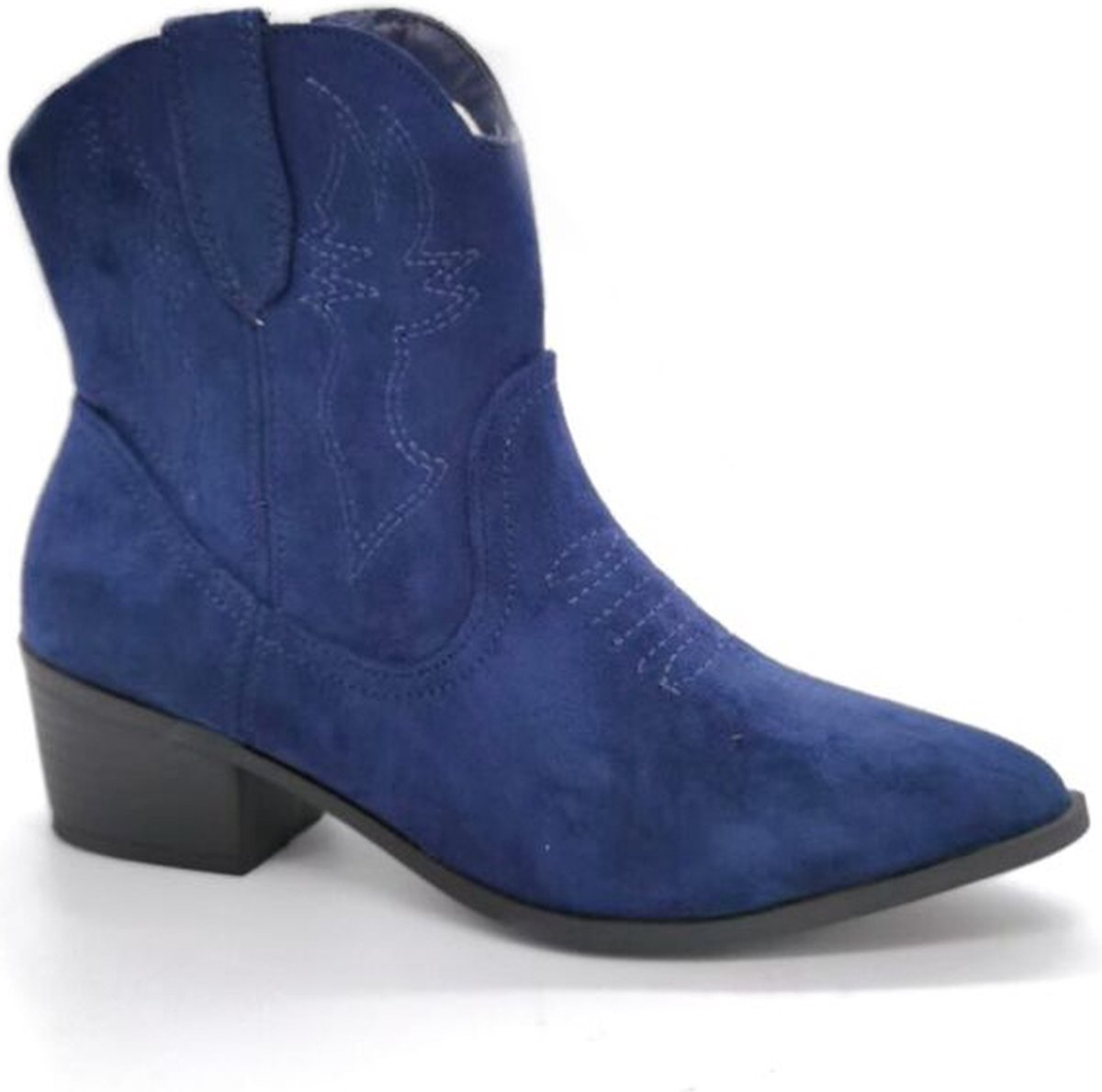 Mode-Mania Dames Westernlaars Blauw BLAUW 37