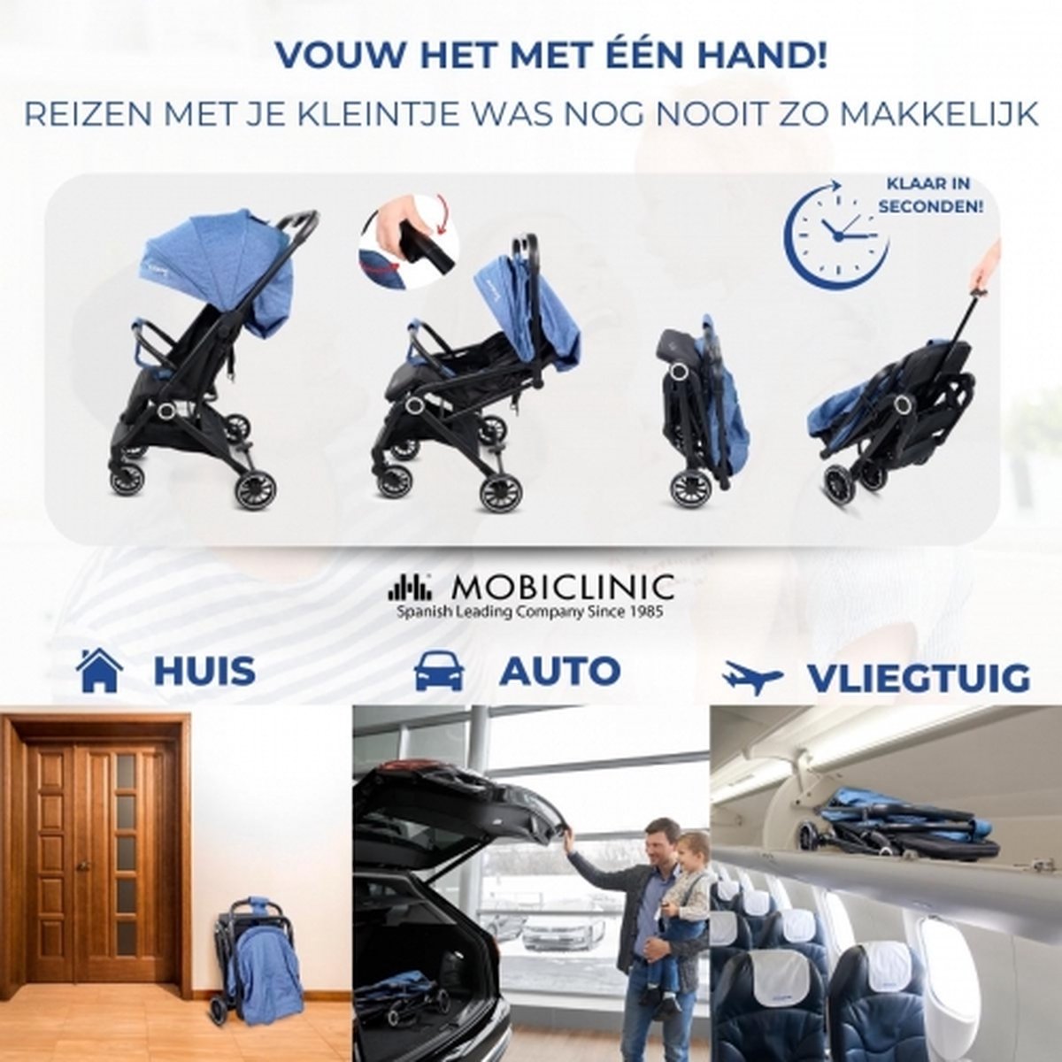 Mobiclinic Trip Kinderwagen Inklapbaar voor Op Reis - afbeelding 3