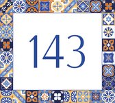 Huisnummerbord nummer 143 | Huisnummer 143 |Klassiek huisnummerbordje Plexiglas | Luxe huisnummerbord