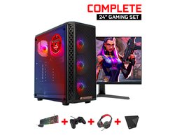 ScreenON – Gaming Set – V16173 – V1 (GamePC.V16173 + 24 Inch Monitor + Toetsenbord + Muis)