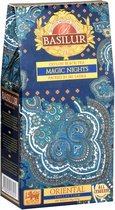 BASILUR Magic Nights - Thé noir de Ceylan en vrac aux fleurs de bleuet, mauve et fruits, 100g