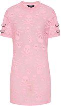 Banned - Keiko Net Mini jurk - XS - Roze