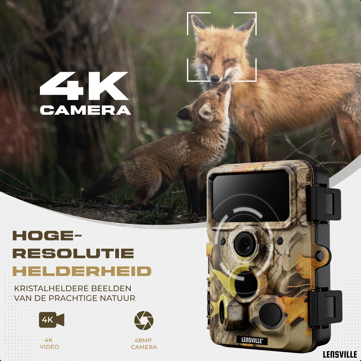 Caméra Nocturne Animaux Bluetooth Caméra Infrarouge Animaux 4K