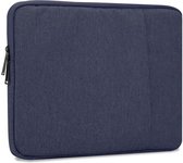 Cadorabo Laptop / Tablet Bescherming Tas 14 inch in Donker Blauw - Notebook computertas gemaakt van stof met fluwelen voering en compartiment met anti-kras rits