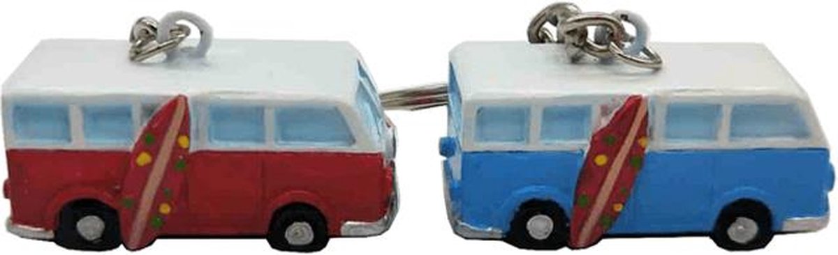 Sleutelhanger surfersbusje 4x2x8cm