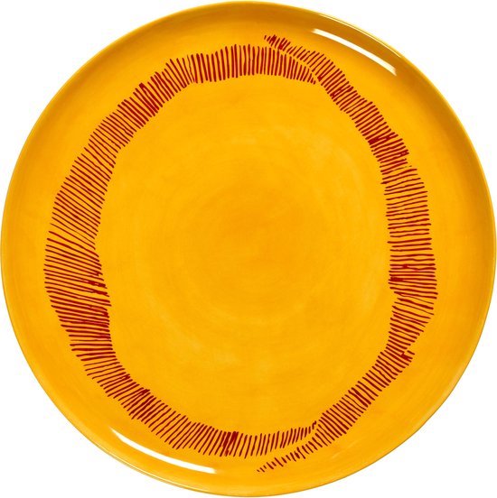 Serax Feast By Ottolenghi Schaal Ø35 Yellow Swirl Stripes Red