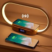slaapkamer lamp - draadloze oplader iphone - nachtkasje lamp - draadloze opladers - digitale klok - led licht - geschikt voor iphone