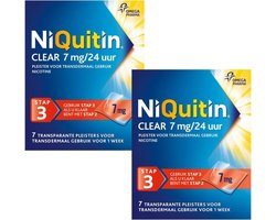 Niquitin Clear Nicotinepleisters 7mg Stap 3 - 2 x 7 stuks