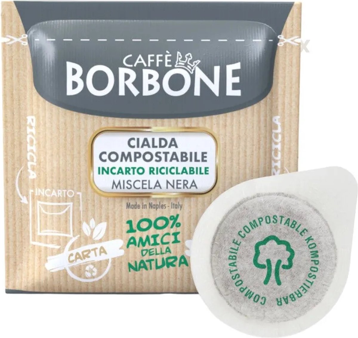 Caffe Borbone Nera koffiepads - E.S.E. 44mm cialde - 50 stuks composteerbaar thumbnail 3