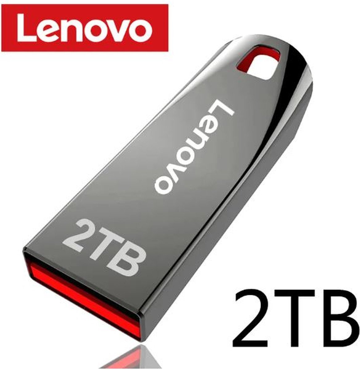 Lenovo-Clé USB 3.0 en métal 2 To, clé USB haute vitesse 1 To 512