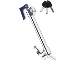 Stuurslot - Stoplock - Zilver - Anti Diefstal - Auto Beveiliging - Universeel - 3 Sleutels - Auto - Camper - Bestelwagens - Vrachtwagens
