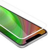 Cadorabo Screenprotector geschikt voor Apple iPhone X / XS Volledig scherm pantserfolie Beschermfolie in TRANSPARANT met WIT - Gehard (Tempered) display beschermglas in 9H hardheid met 3D Touch