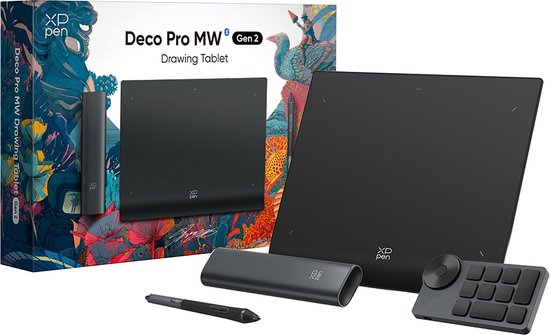 Foto: Xppen deco pro xlw gen 2 grafische tablet 15 x 9 inch x3 pro stylus 16k druk wereldprimeur bluetooth professionele pentablet met draadloze snelkoppelingen afstandsbediening ack05